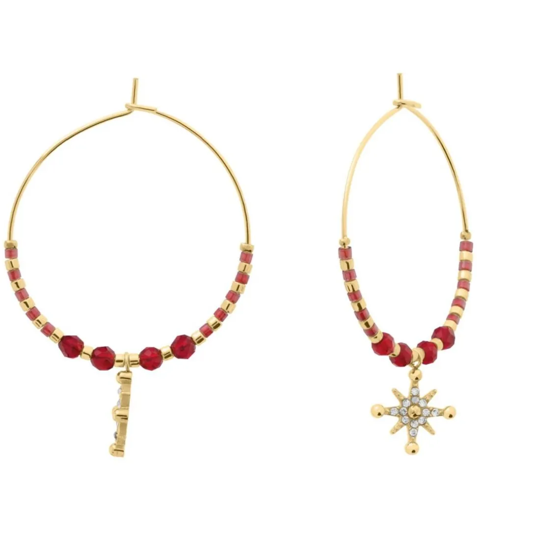 Boucles oreilles Pierre Lannier Bijoux Antharea - BJ25A2251 Acier Doré