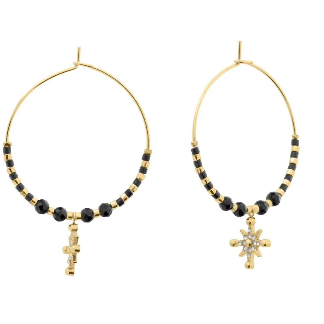 Boucles oreilles Pierre Lannier Bijoux Antharea - BJ25A2231 Acier Doré