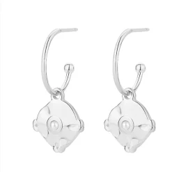 Boucles oreilles Pixies Bijoux - PEH0023-2PRL Acier Blanc