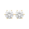 Boucles oreilles plaqué or oxyde zirconium 8mm Maison de la Bijouterie Y0YZ536VZ