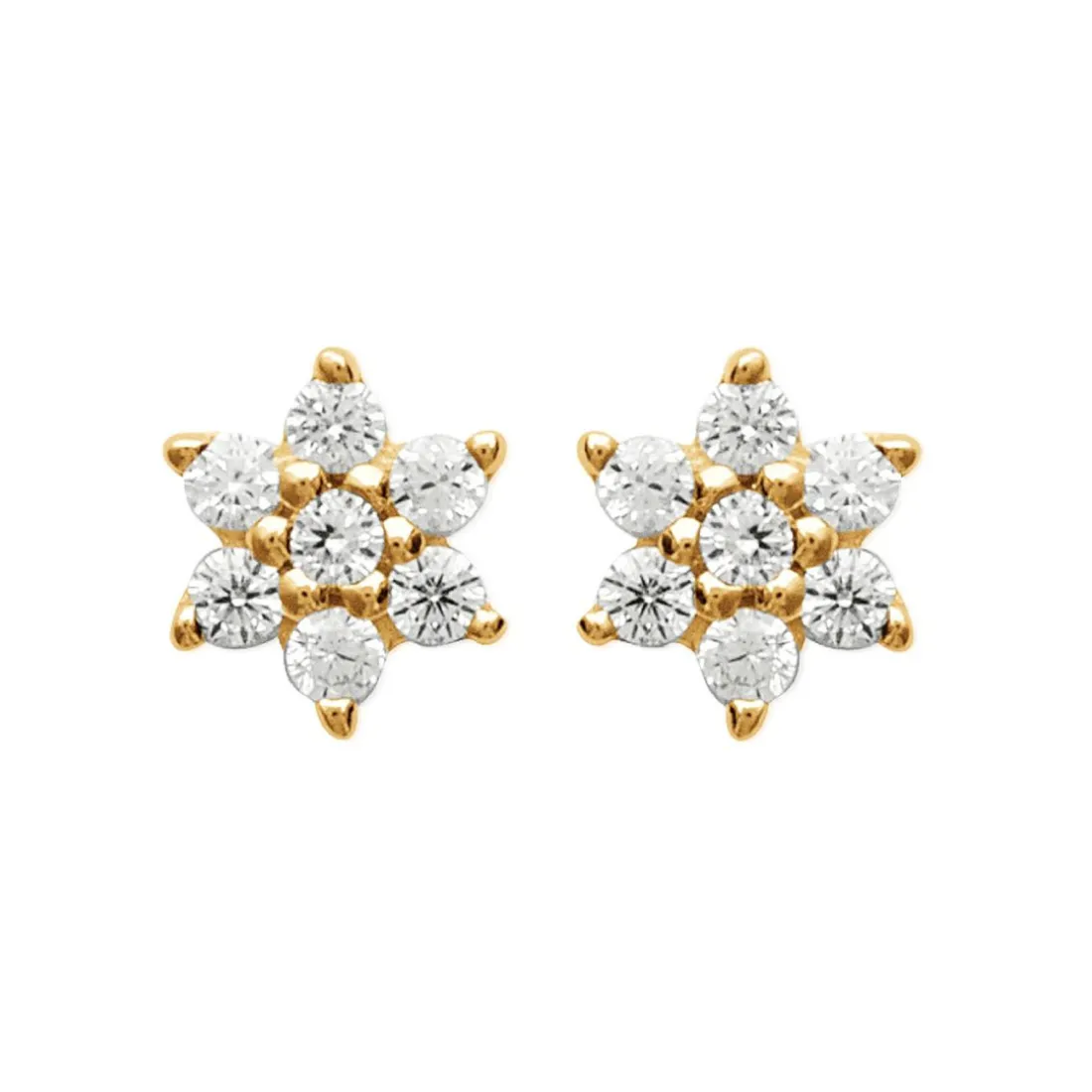Boucles oreilles puces fleurs plaqué or Maison de la Bijouterie Y5YU4Z0