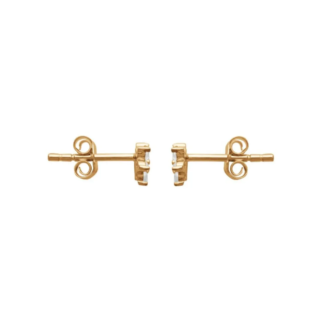 Boucles oreilles puces fleurs plaqué or Maison de la Bijouterie Y5YU4Z0