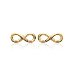 Boucles oreilles puces infinity plaqué or Maison de la Bijouterie Y4UVY00