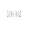Boucles oreilles puces plaqué or oxyde de zirconium 5 mm Maison de la Bijouterie Y5055Z05