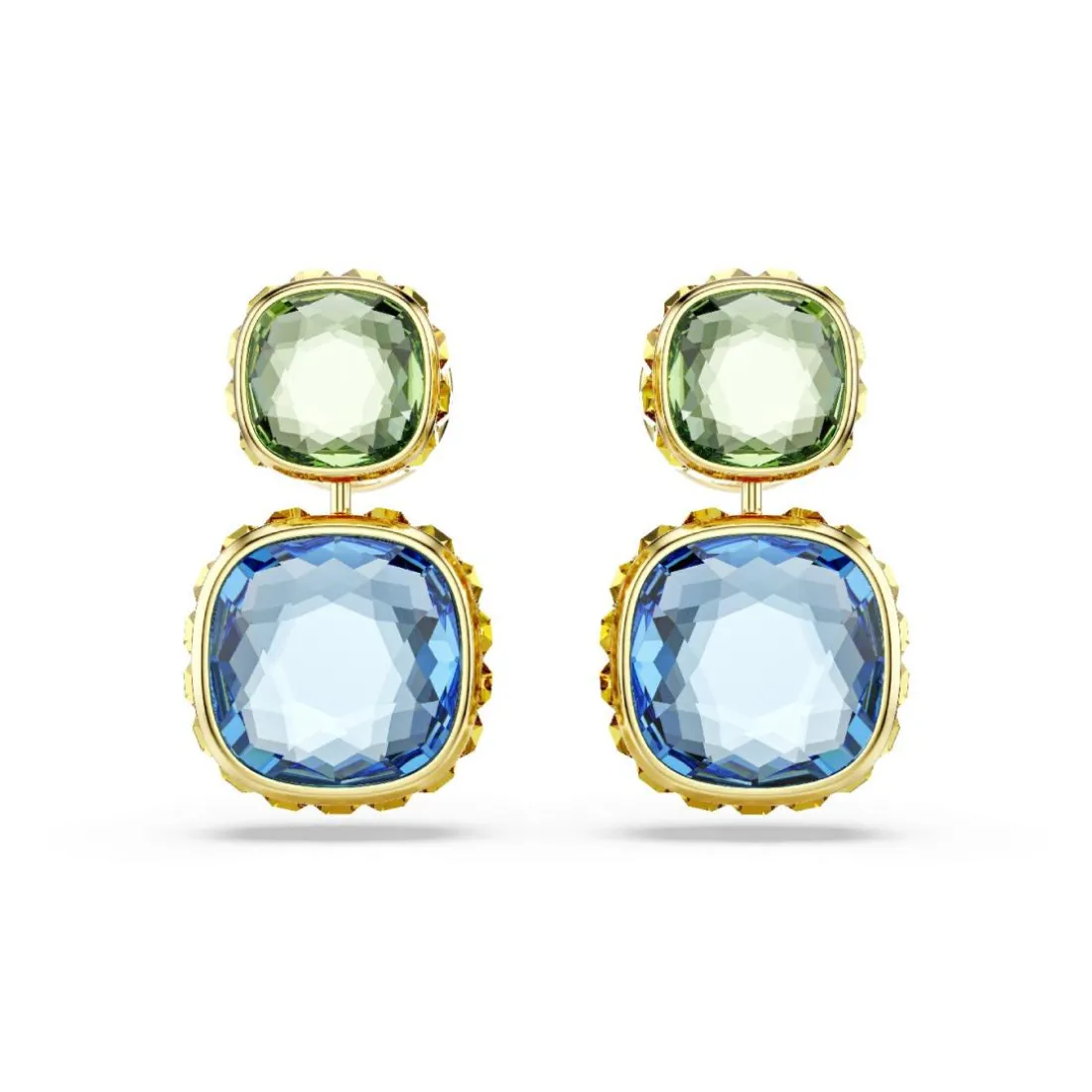 Boucles oreilles Swarovski Chroma Versatile - 5692492 Plaqué or Bleu