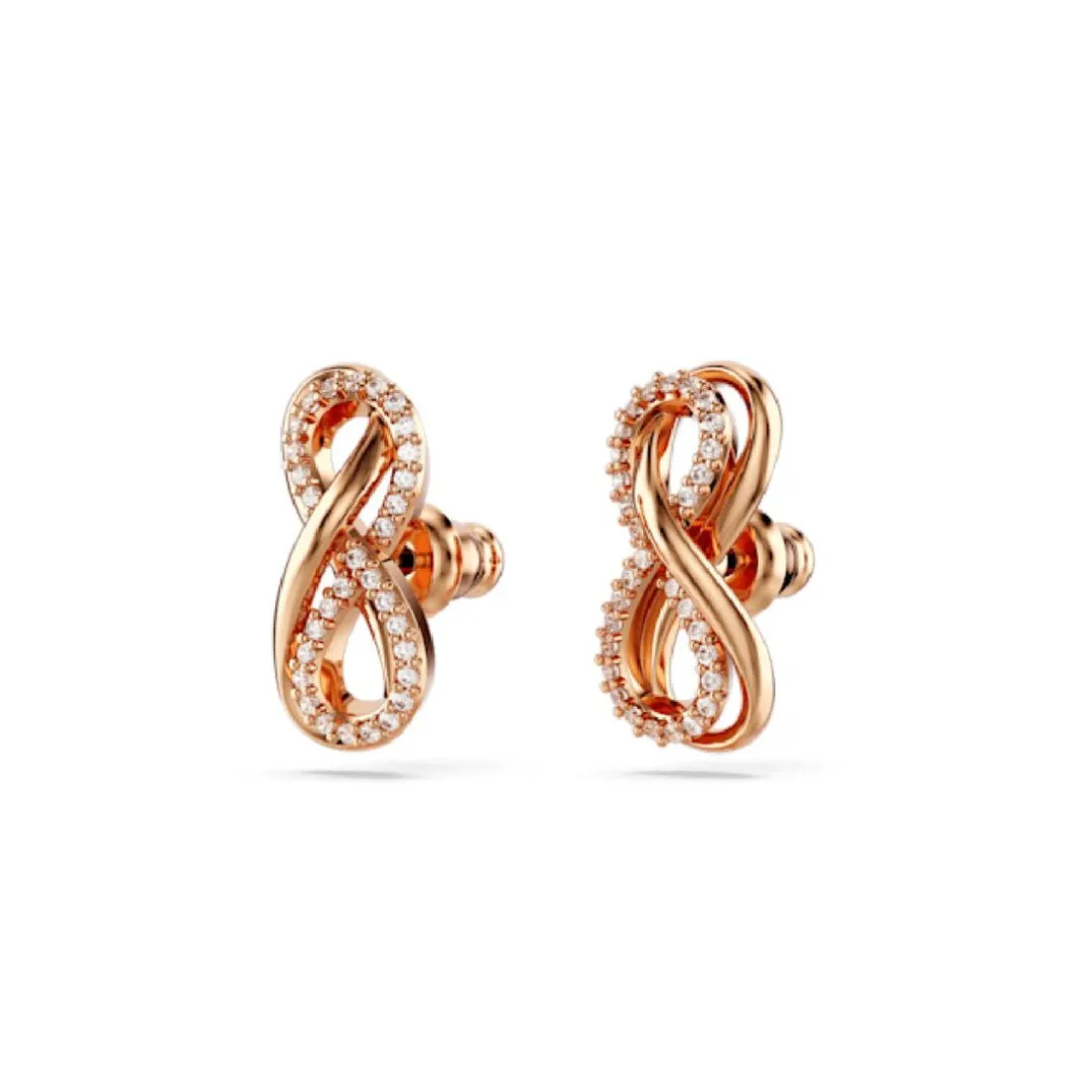 Boucles oreilles Swarovski Hyperbola Fig Pave - 5684085 blanc,doré