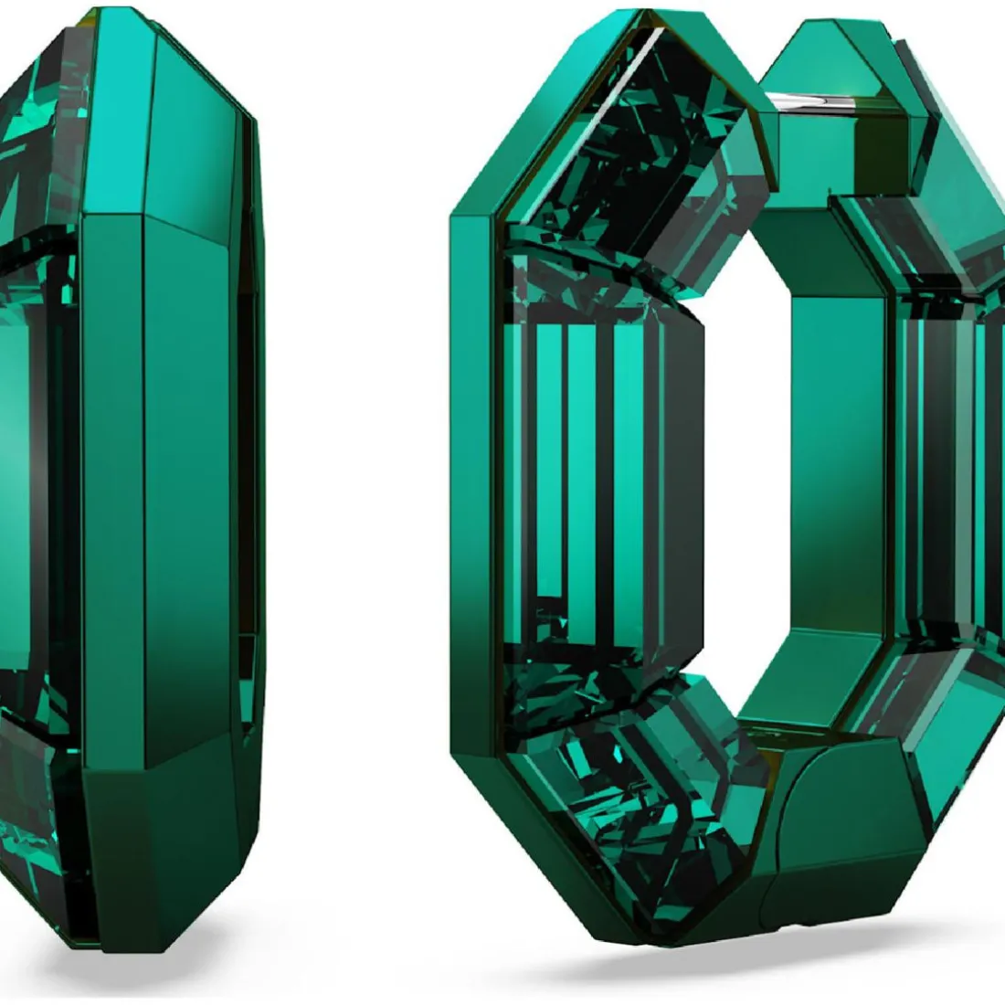 Boucles oreilles Swarovski Imber - 5680786 vert,argent