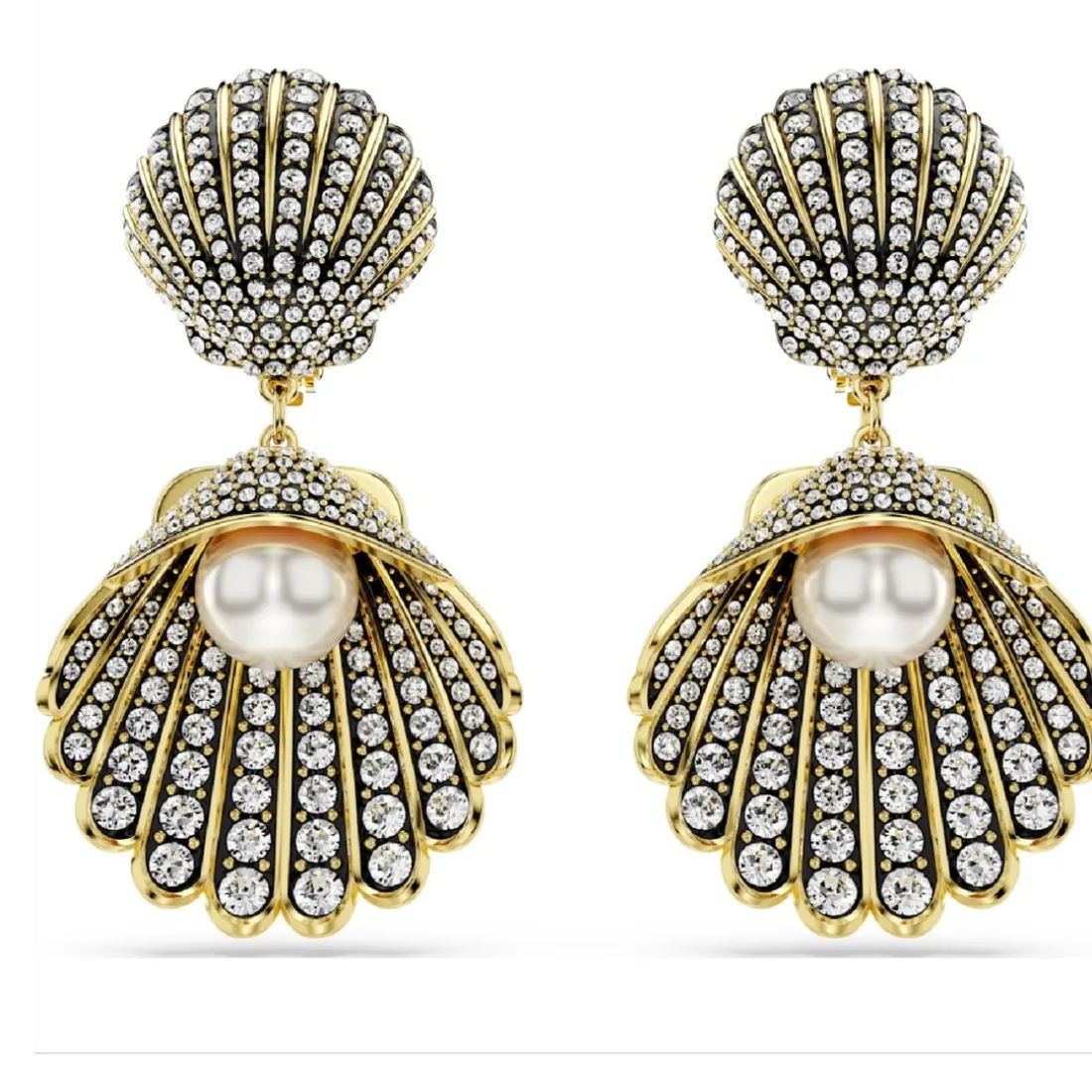 Boucles oreilles Swarovski Idyllia F - 5683946 doré