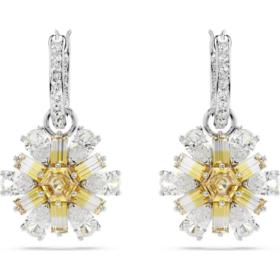 Boucles oreilles Swarovski Idyllia E - 5683243 jaune,argent