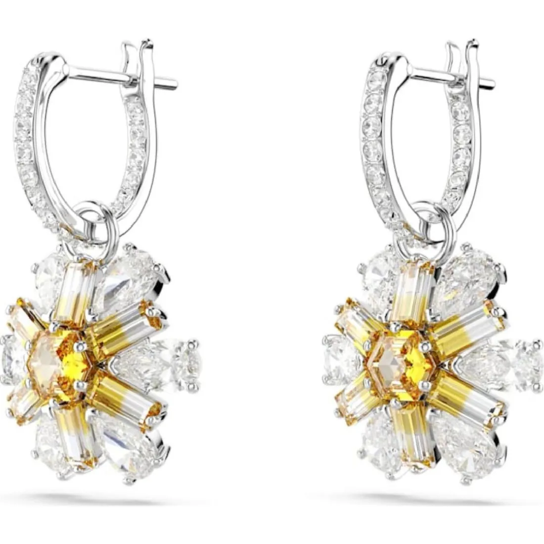 Boucles oreilles Swarovski Idyllia E - 5683243 jaune,argent