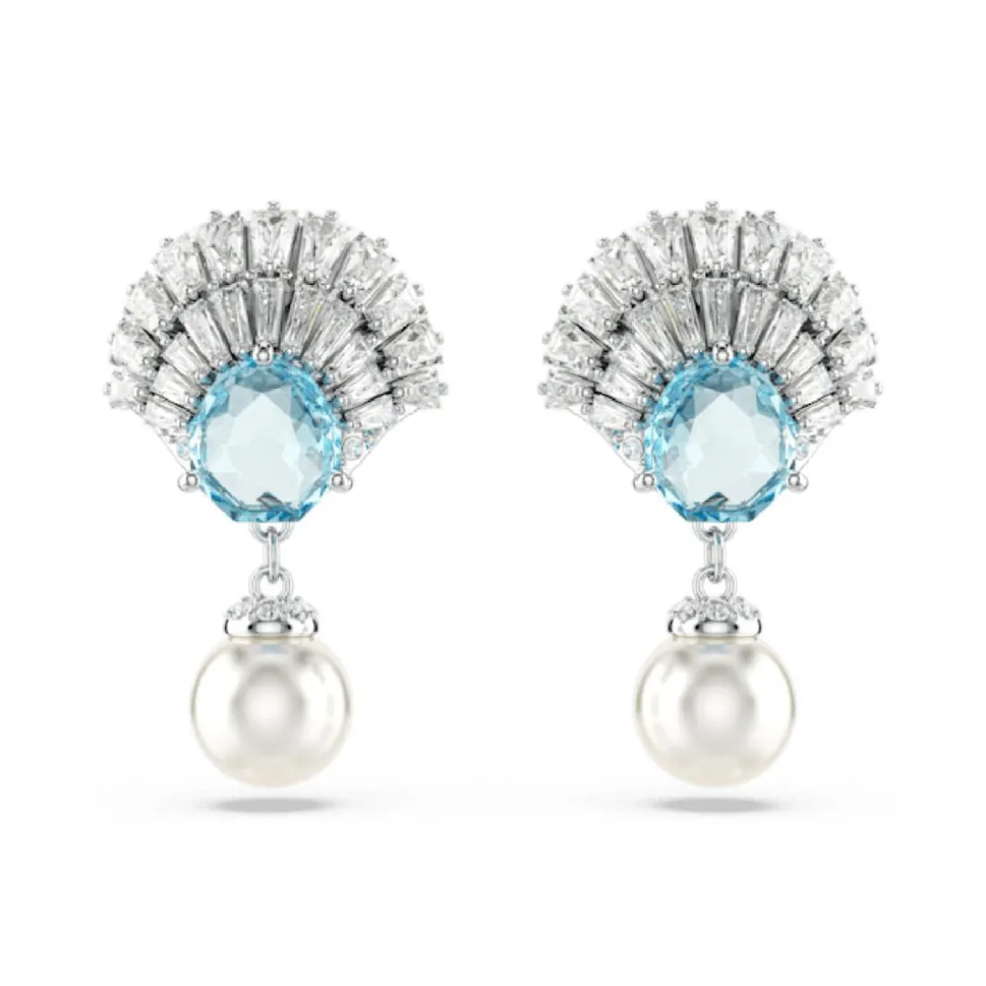 Boucles oreilles Swarovski Idyllia E Drop Pearl - 5680301 bleu,argent