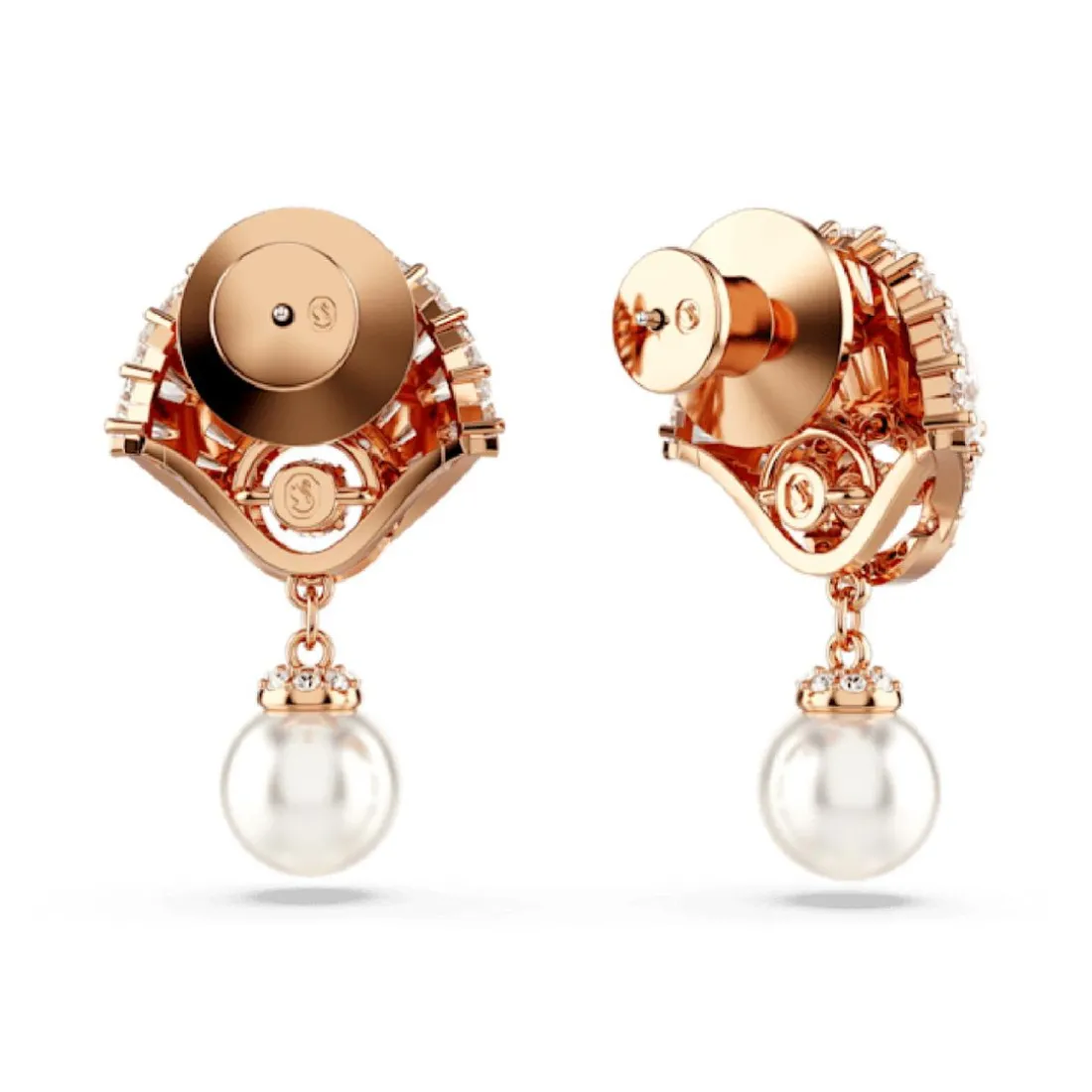 Boucles oreilles Swarovski Idyllia E Drop Pearl - 5689196 doré rose,blanc
