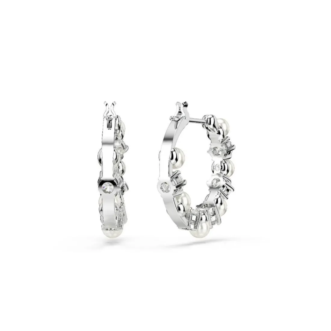 Boucles oreilles Swarovski Matrix Pearl - 5709256 Métal rhodié Blanc