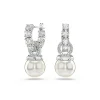 Boucles oreilles Swarovski Matrix Pearl - 5691716 Métal rhodié Argent
