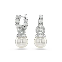 Boucles oreilles Swarovski Matrix Pearl - 5691716 Métal rhodié Argent