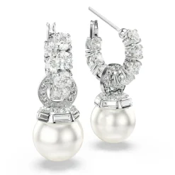 Boucles oreilles Swarovski Matrix Pearl - 5691716 Métal rhodié Argent