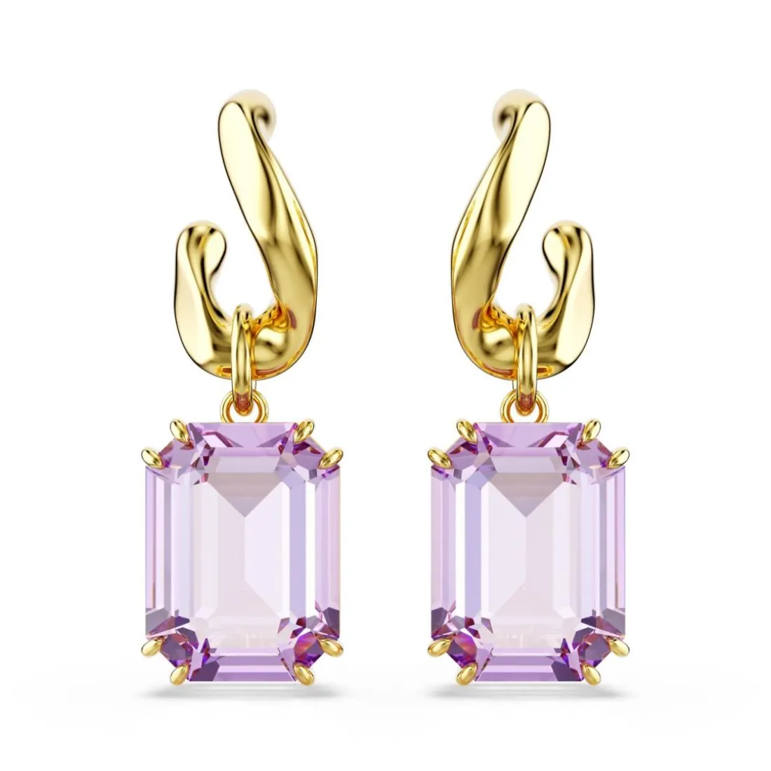 Boucles oreilles Swarovski Millenia 5694784 Plaqué or Violet