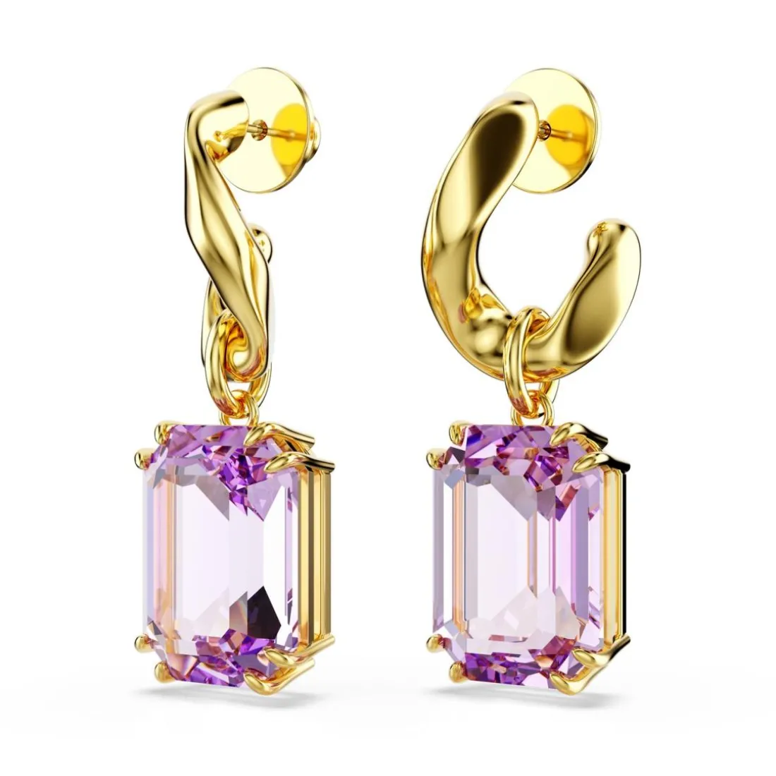 Boucles oreilles Swarovski Millenia 5694784 Plaqué or Violet