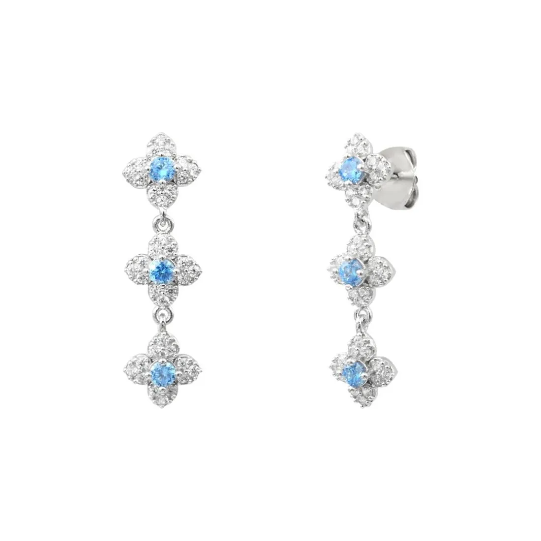 Boucles Punica bijoux Fine FIN_E11_RHO Argent