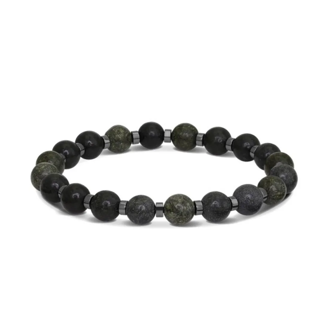 Bracelet Homme ROCHET Bracelet MYSTÈRES Perles 8mm Alexandrite et 4 mm Hématite brillante
