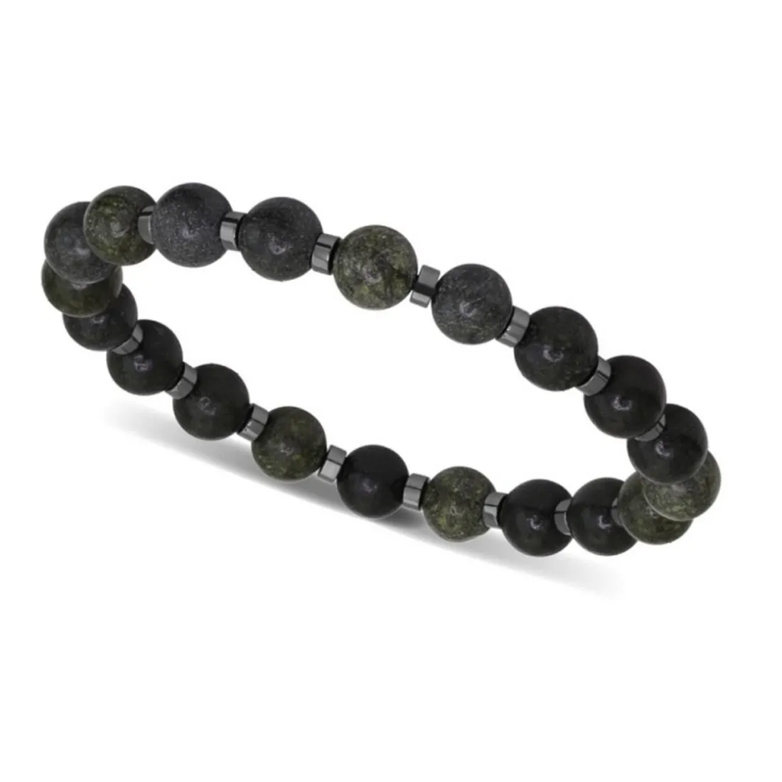 Bracelet Homme ROCHET Bracelet MYSTÈRES Perles 8mm Alexandrite et 4 mm Hématite brillante