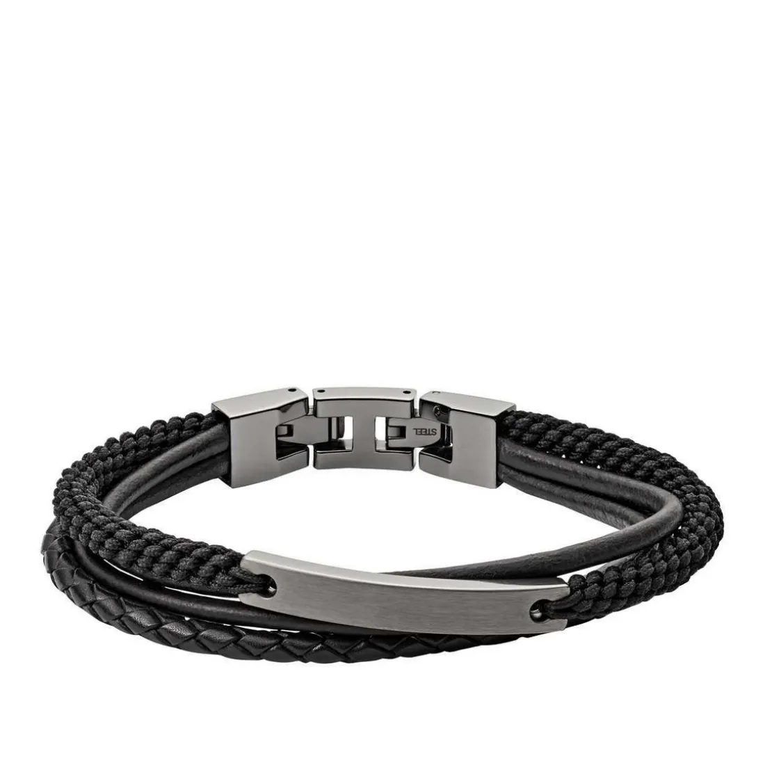 Bracelet Homme Fossil Bijoux-Acier Gris