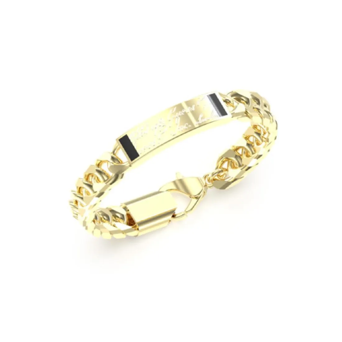 Bracelet Homme Guess Bijoux Inscription - JUMB04401JWYGS Acier Doré