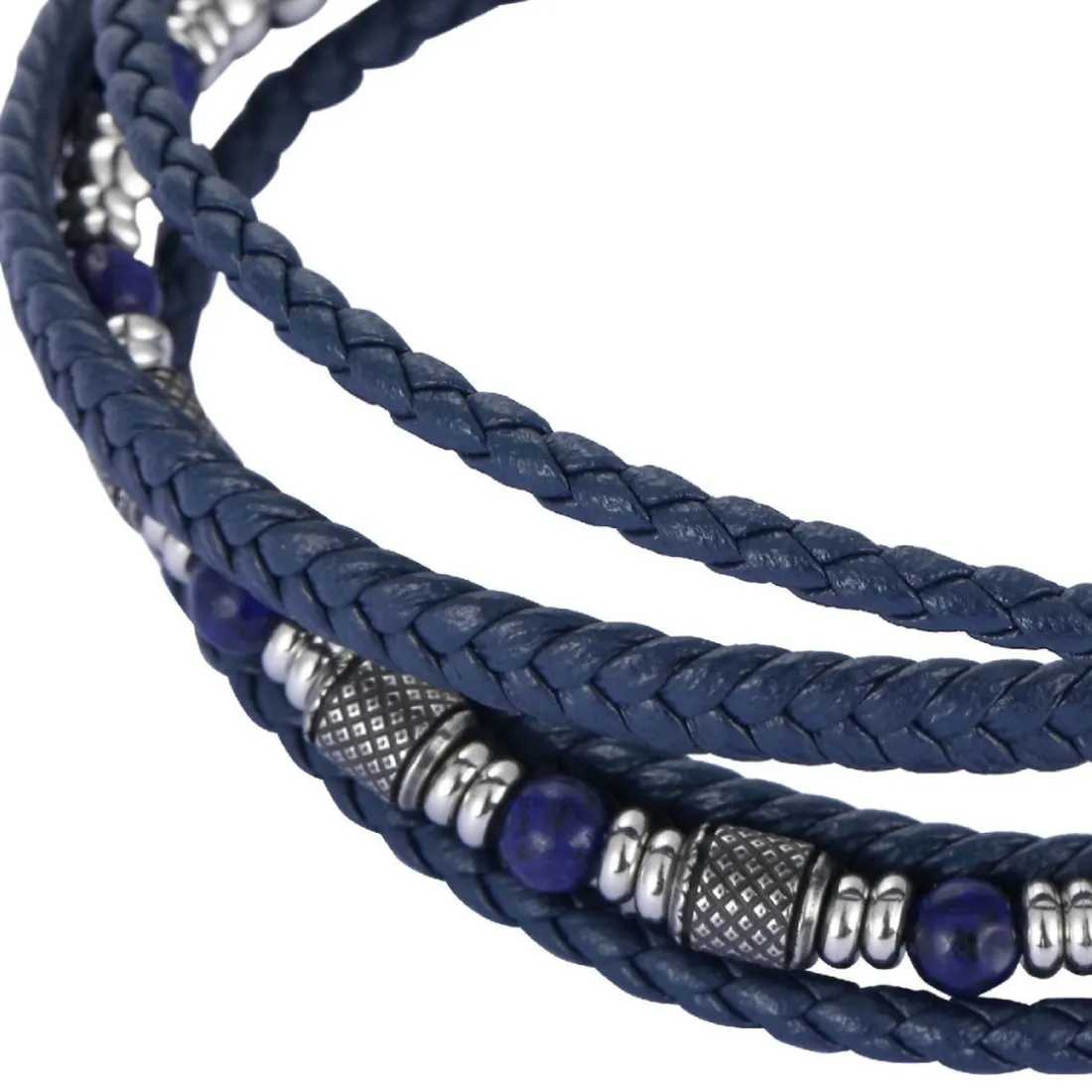 Bracelet Homme Redskins Bijoux - 285827 Cuir Bleu