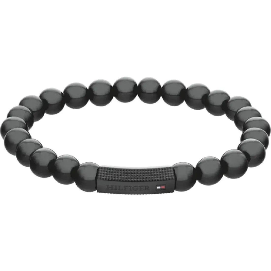 Bracelet Homme Tommy Hilfiger Beads - 2790581 Acier Noir Ajustable Circonference Interieure : 180Mm