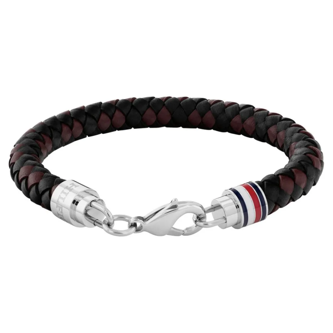 Bracelet Homme Tommy Hilfiger Tyson - 2790632 Acier, Cuir Argent, Noir
