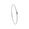 Bracelet acier motif oeil avec diamant noir 1 mm