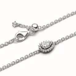 Bracelet Chaîne Halo Poire Scintillant