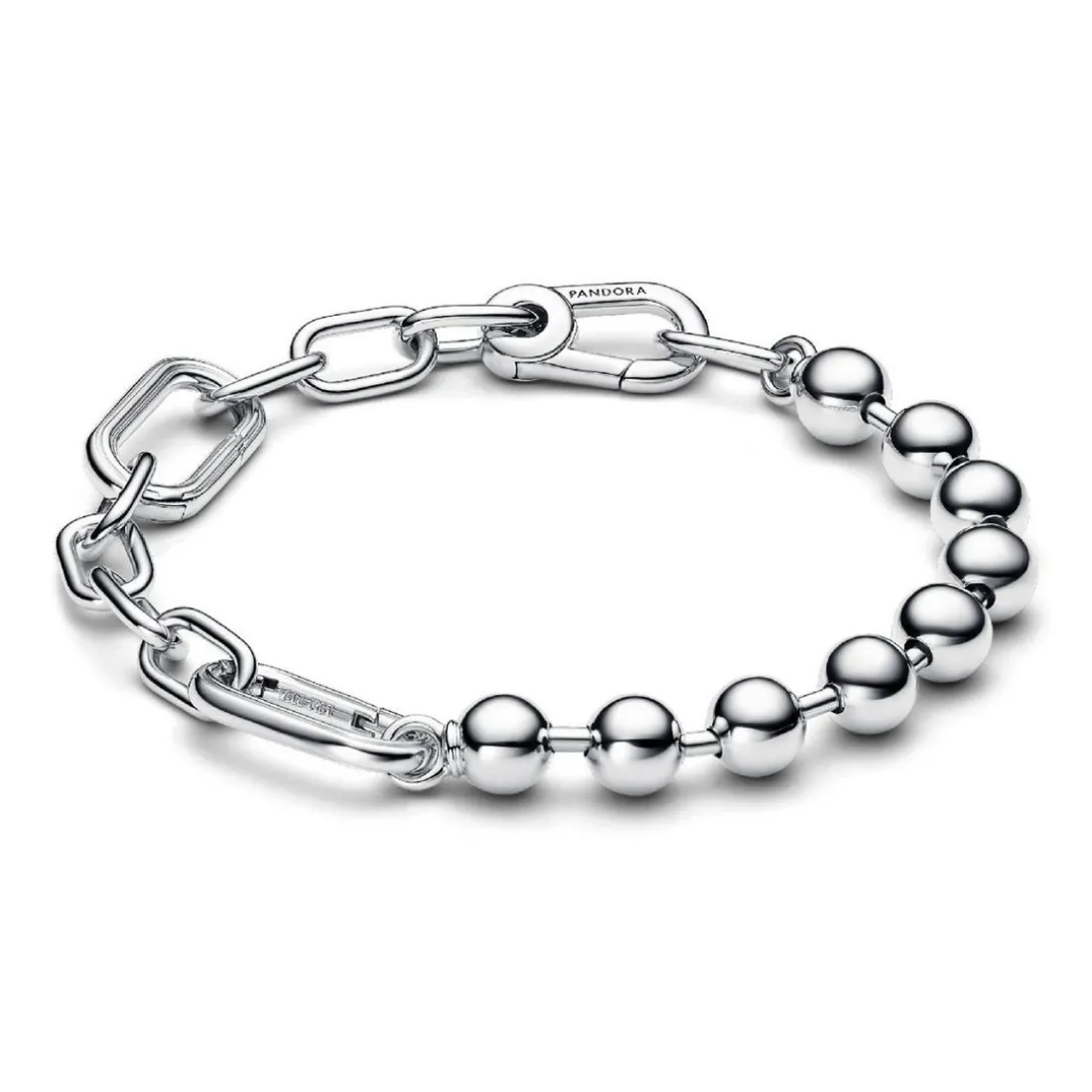 Bracelet Chaîne Sphère Métallique et Link Argent Pandora ME