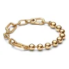 Bracelet Chaîne Sphère Métallique et Link Doré Pandora ME
