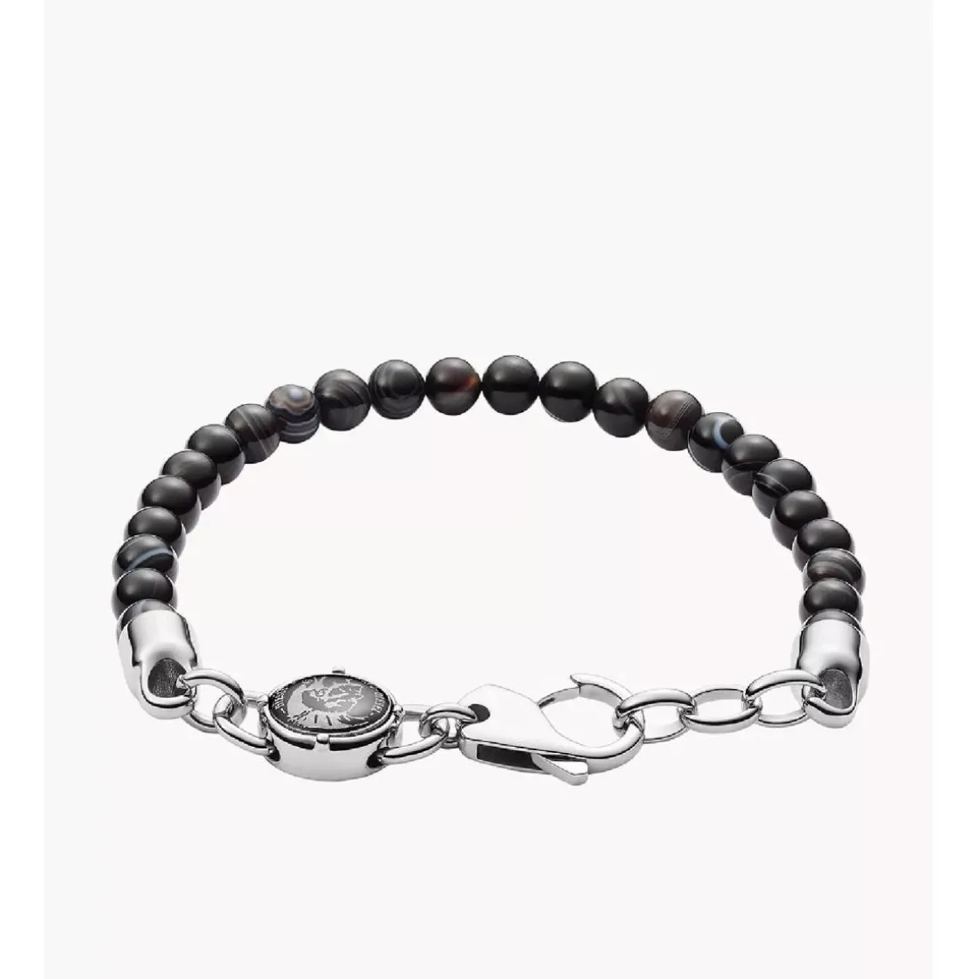 Bracelet Diesel DX0848040 - Bracelet Tresse Cuir Noir Homme