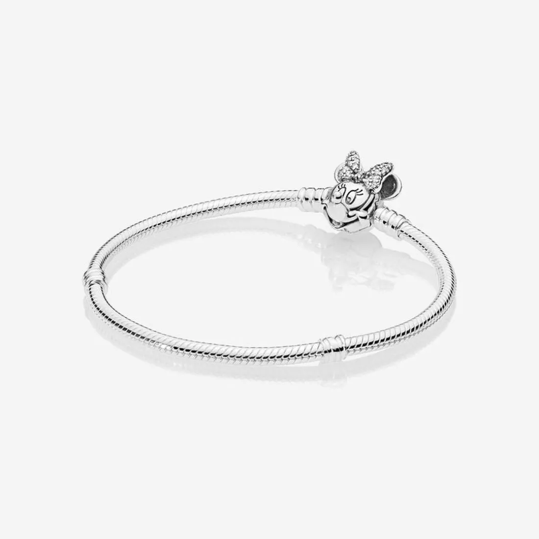 Bracelet Disney x Pandora Maille Serpent Fermoir Disney Pandora Moments Pavé Minnie
