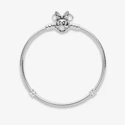 Bracelet Disney x Pandora Maille Serpent Fermoir Disney Pandora Moments Pavé Minnie