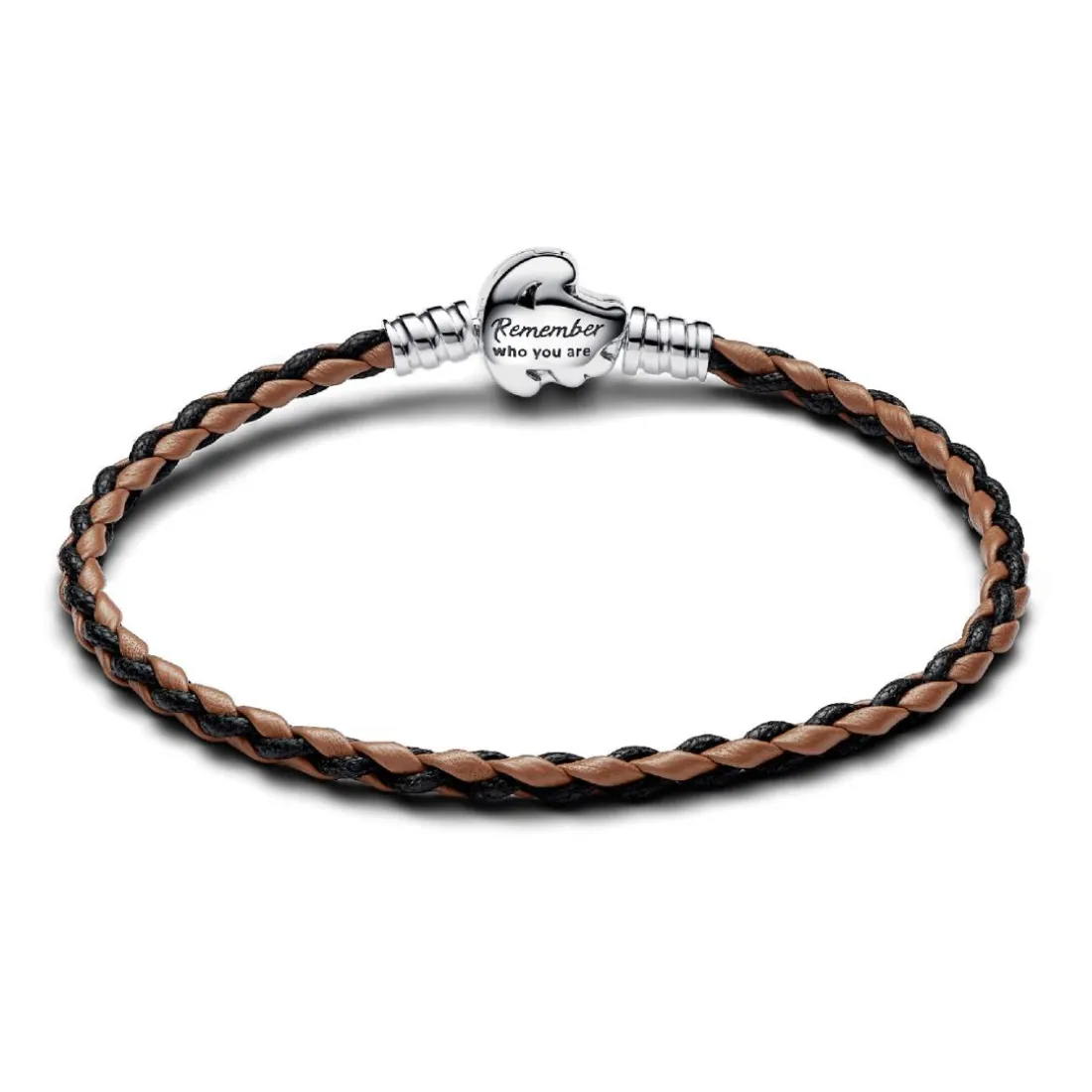 Bracelet en Cuir Tressé Disney Fermoir Le Roi Lion Pandora Moments