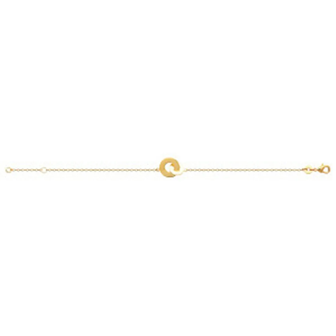 Bracelet fantaisie double rond femme plaqué or Maison de la Bijouterie UYZZ64ZV