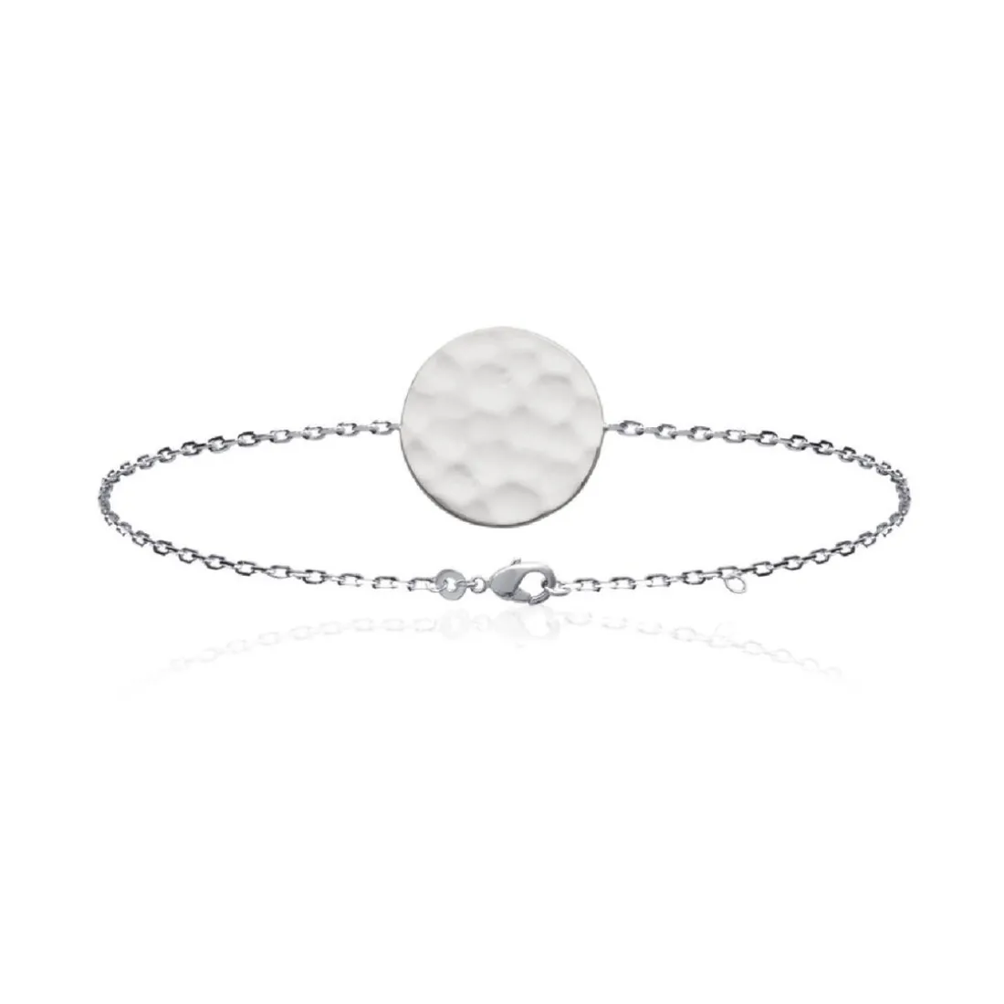 Bracelet fantaisie rond martelé Femme Argent Maison de la Bijouterie WYZ600ZV