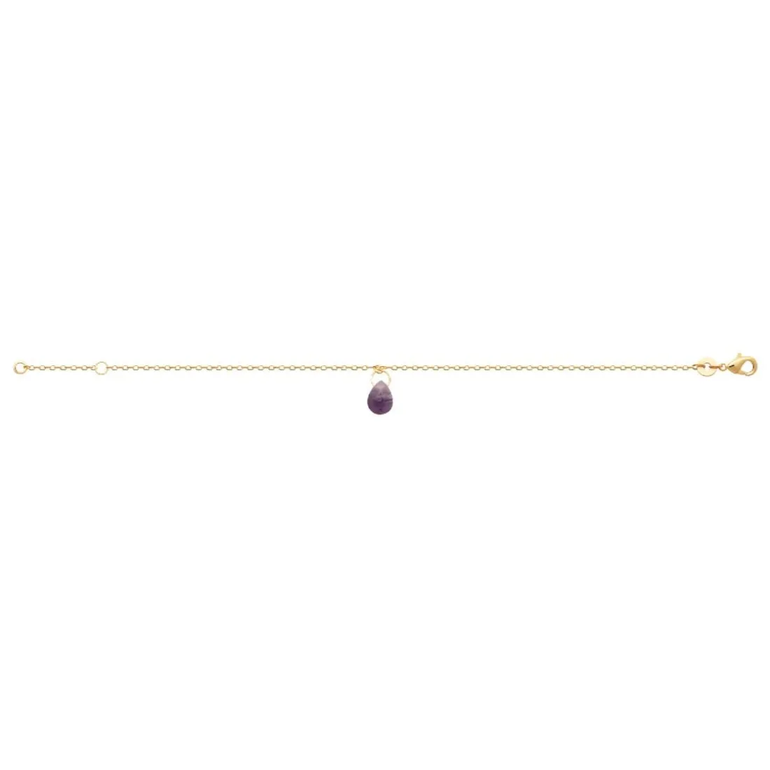 Bracelet femme amethyste plaqué or Maison de la Bijouterie UW403VZV
