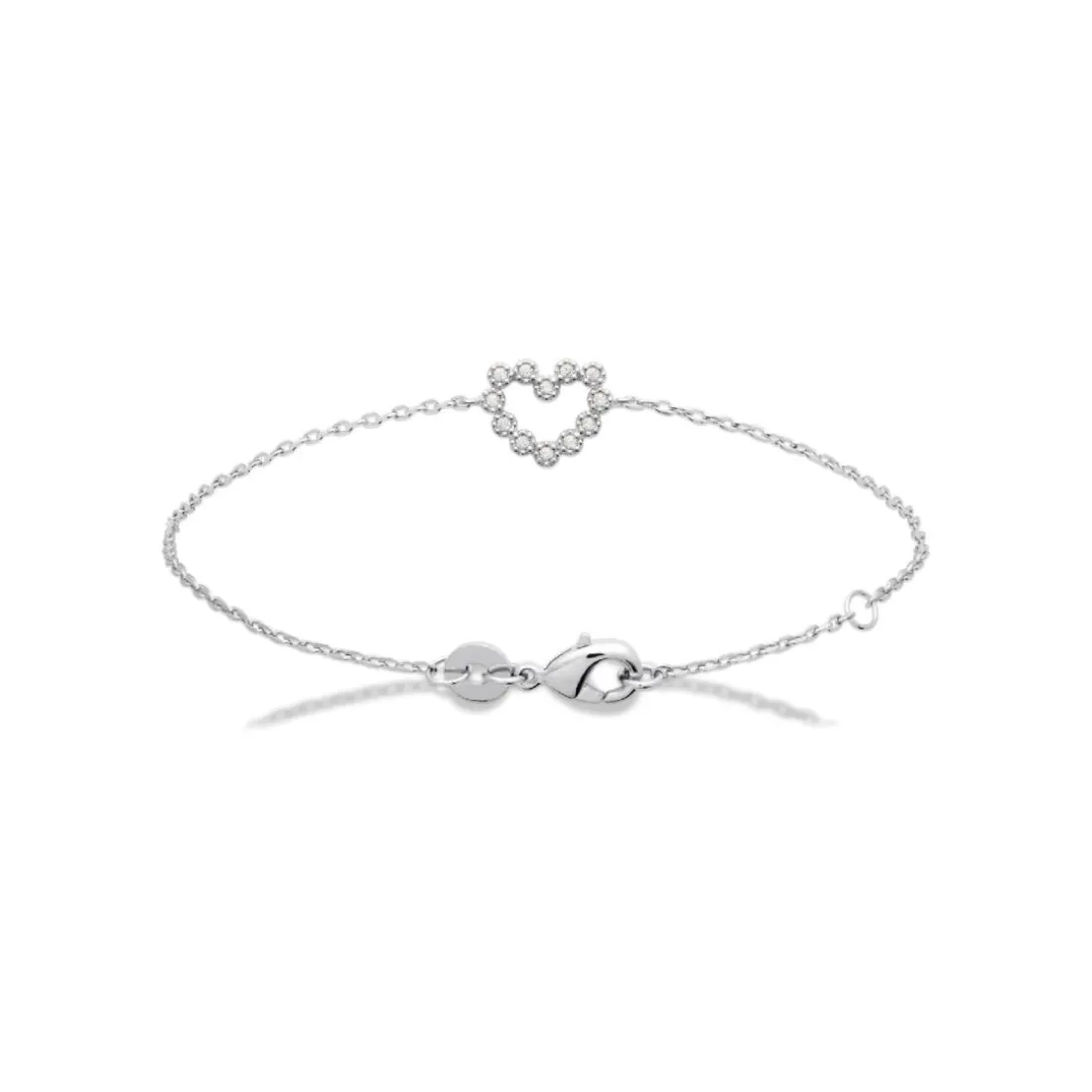 Bracelet femme argent cœur oxyde de zirconium Maison de la Bijouterie VW36Y4ZV