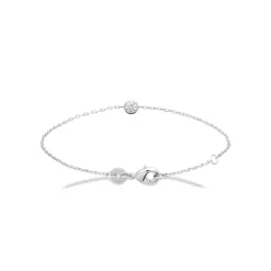 Bracelet femme argent rhodié blanc serti clos classique - VWZ63UZV