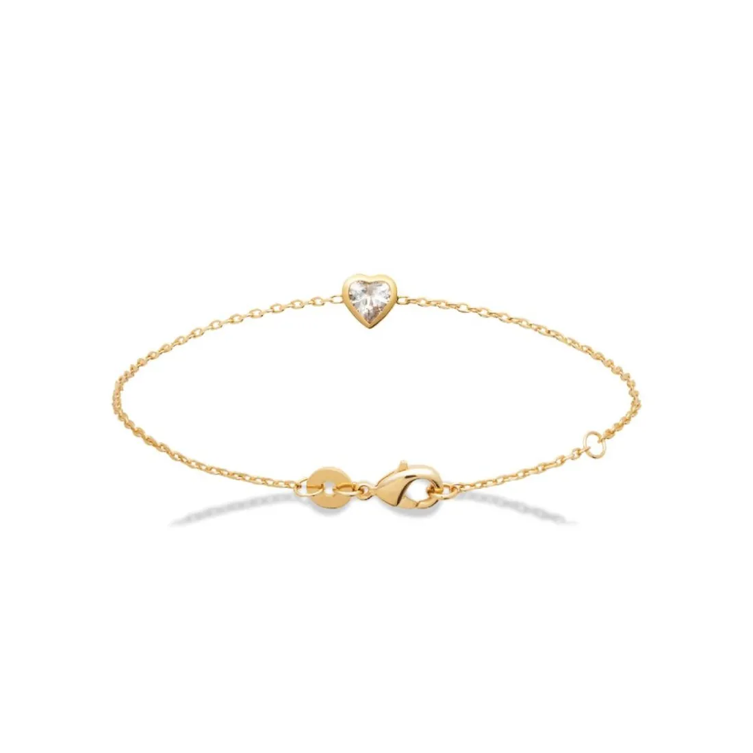 Bracelet femme cœur oxyde zirconium plaqué or Maison de la Bijouterie UWZZV0ZV
