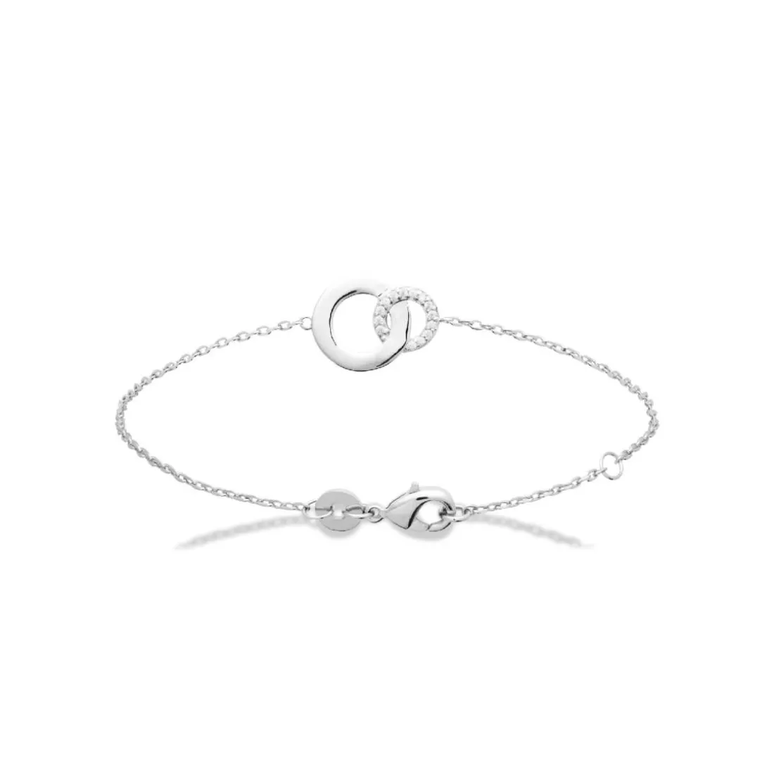 Bracelet femme double anneau oxyde de zirconium Maison de la Bijouterie VW3U3YZV
