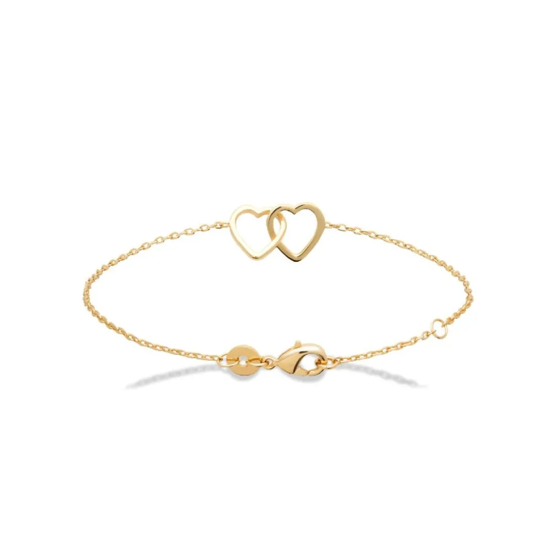 Bracelet femme double cœur plaqué or Maison de la Bijouterie UYY05ZZV