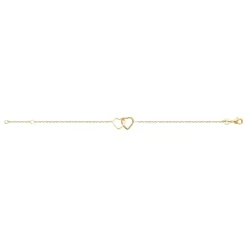 Bracelet femme double cœur plaqué or Maison de la Bijouterie UYY05ZZV