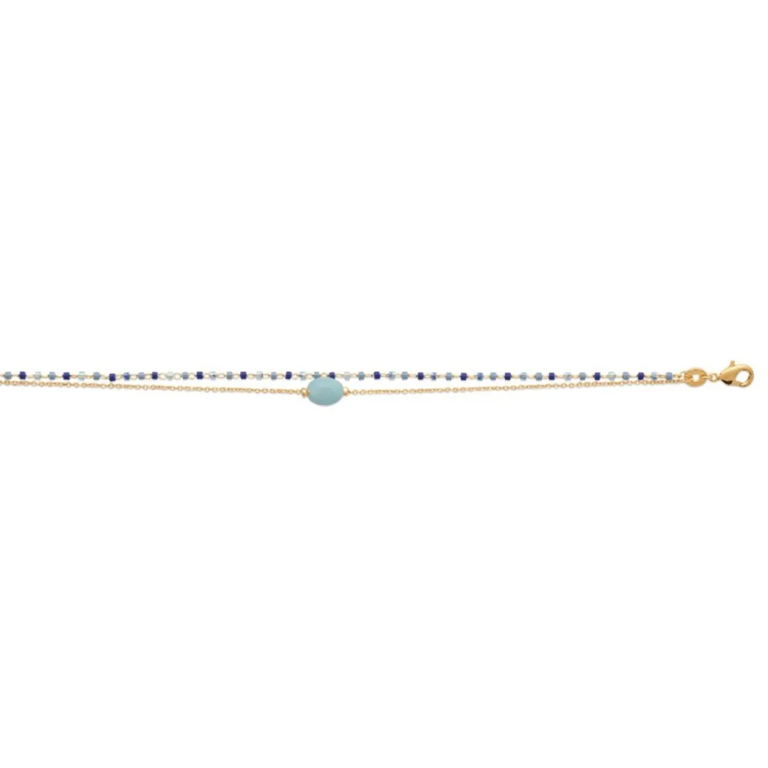 Bracelet femme fantaisie amazonite plaqué or Maison de la Bijouterie UW3Y4ZZV