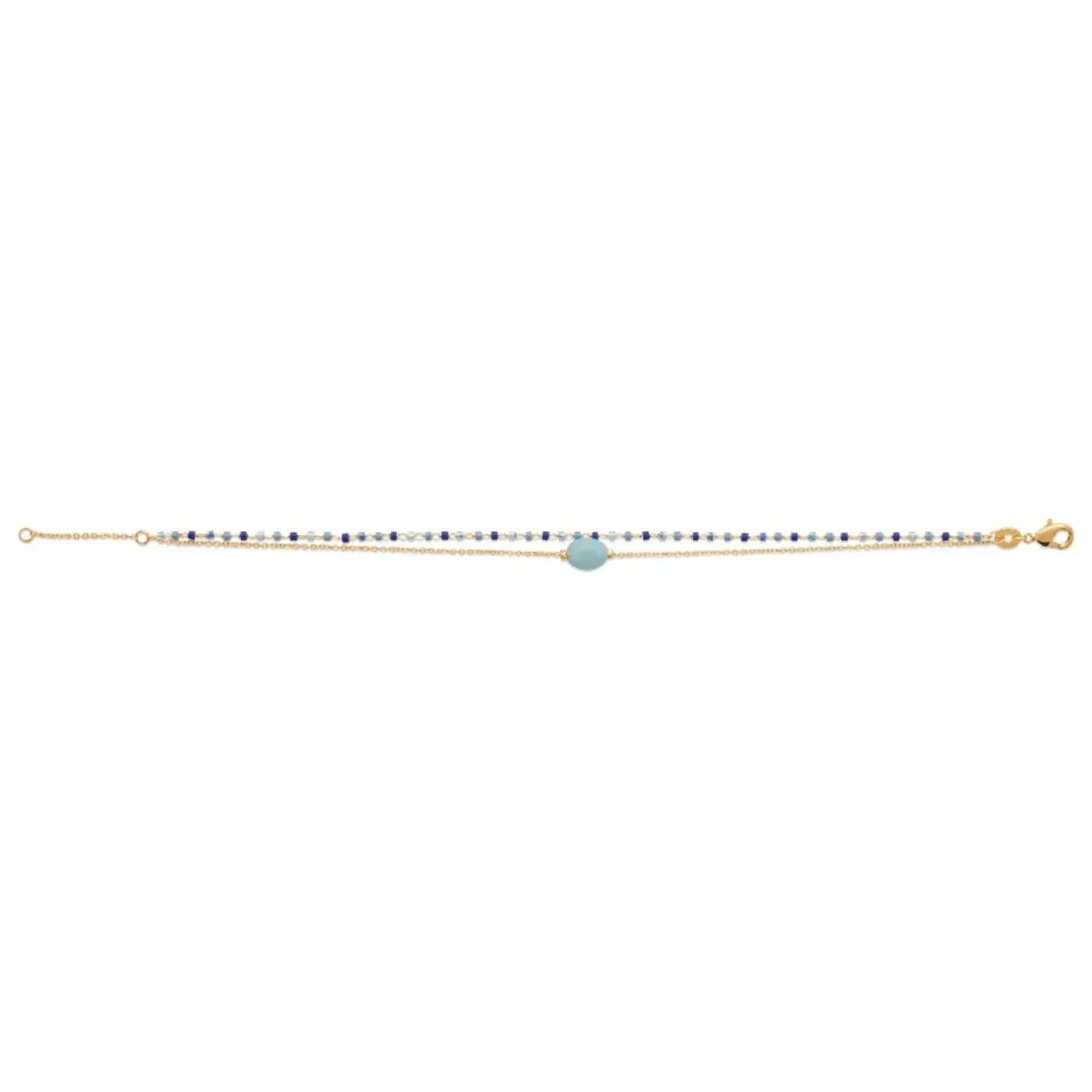 Bracelet femme fantaisie amazonite plaqué or Maison de la Bijouterie UW3Y4ZZV