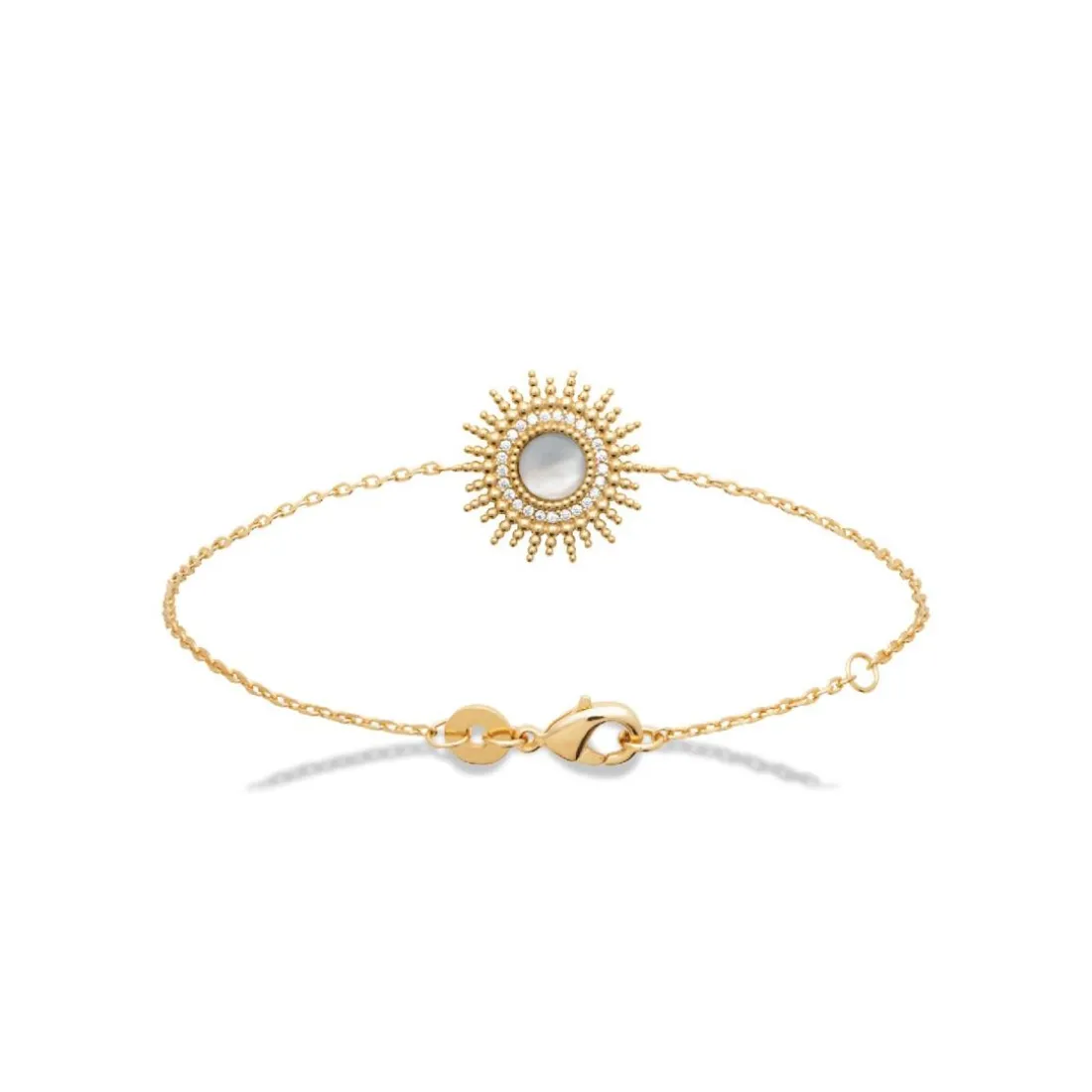 Bracelet femme fantaisie nacre plaqué or Maison de la Bijouterie UW3330ZV